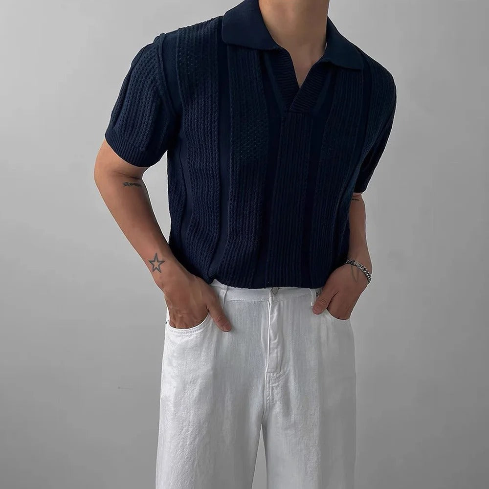 Roger - Classic Knitted Polo Shirt | By Mason & Reed Londone Toronto