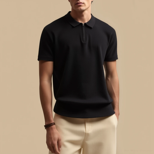 Caleb - Zip-Up Polo | By Mason & Reed London