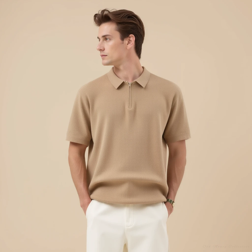 Caleb - Zip-Up Polo | By Julian & Claire Toronto