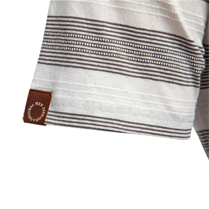 Warner -  Striped Short Sleeve Polo Shirt | By Mason & Reed London