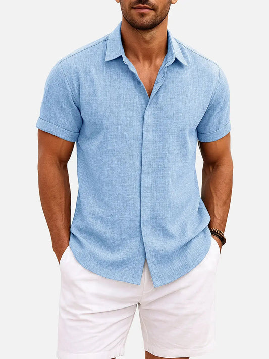 Walt -  Button-Down Short Sleeve Shirt | By Mason & Reed London