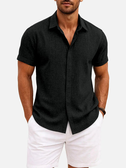 Walt -  Button-Down Short Sleeve Shirt | By Mason & Reed London