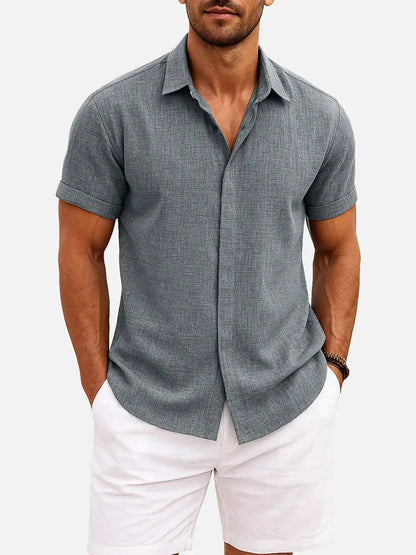 Walt -  Button-Down Short Sleeve Shirt | By Mason & Reed London