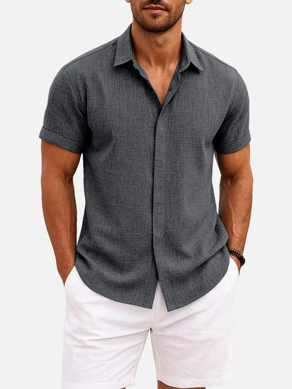 Walt -  Button-Down Short Sleeve Shirt | By Mason & Reed London