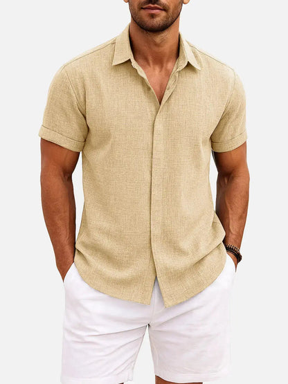 Walt -  Button-Down Short Sleeve Shirt | By Mason & Reed London