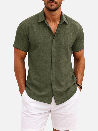 Walt -  Button-Down Short Sleeve Shirt | By Mason & Reed London