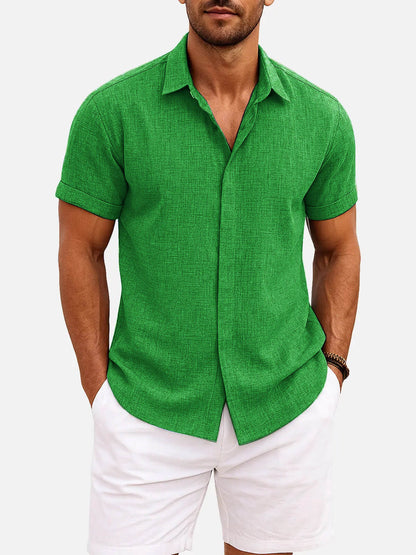 Walt -  Button-Down Short Sleeve Shirt | By Mason & Reed London