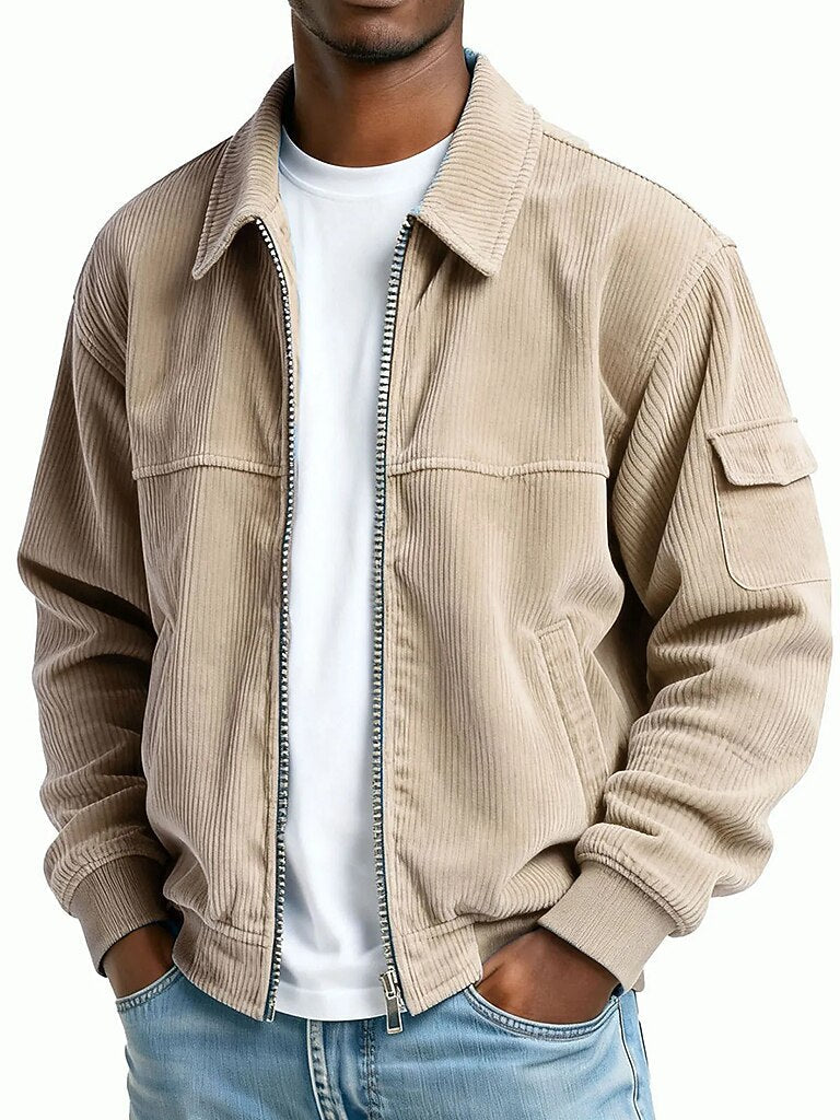 Ricky - Classic Textured Zip Jacket | By Mason & Reed London