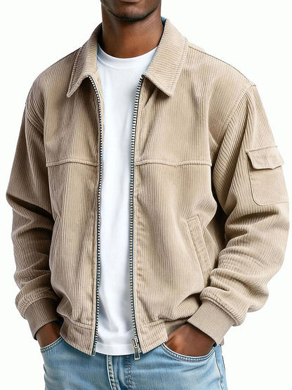 Ricky - Classic Textured Zip Jacket | By Mason & Reed London