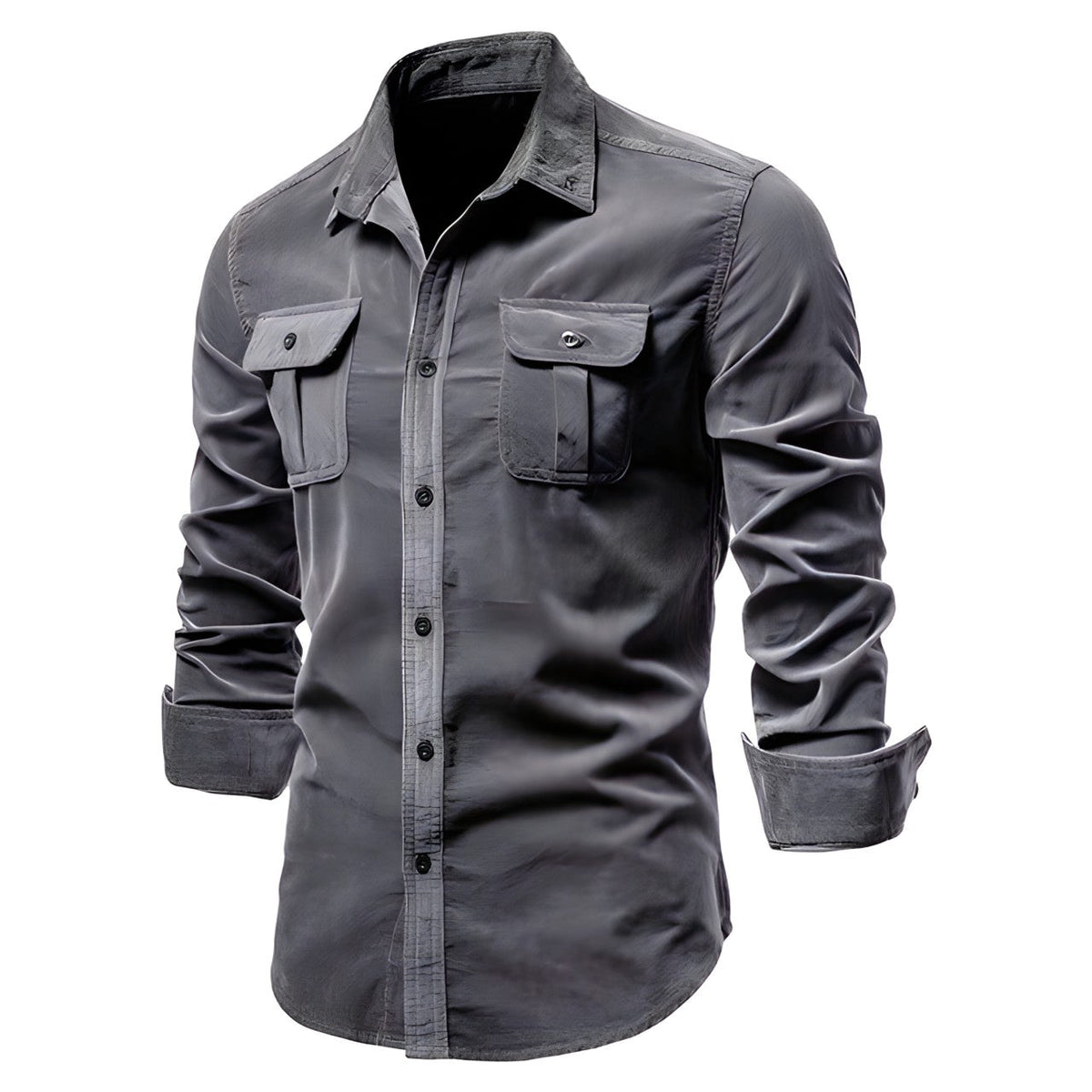 Brian - Classic Military Style Button-Up Shirt | By Julian & Claire Toronto