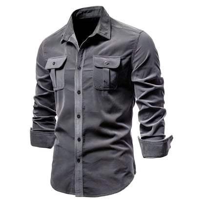 Brian - Classic Military Style Button-Up Shirt | By Julian & Claire Toronto