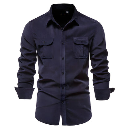 Brian - Classic Military Style Button-Up Shirt | By Julian & Claire Toronto