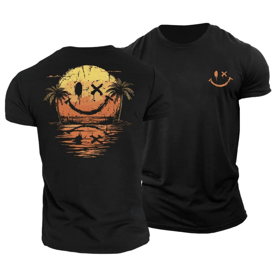 Tiernan - Minimalist Smiley Everyday Tee | By Mason & Reed London