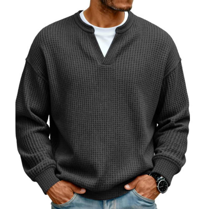 Alden - Refined Waffle Knit Pullover | By Mason & Reed London