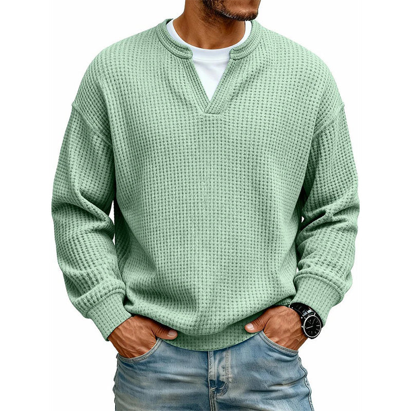 Alden - Refined Waffle Knit Pullover | By Mason & Reed London