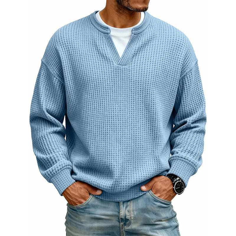 Alden - Refined Waffle Knit Pullover | By Mason & Reed London