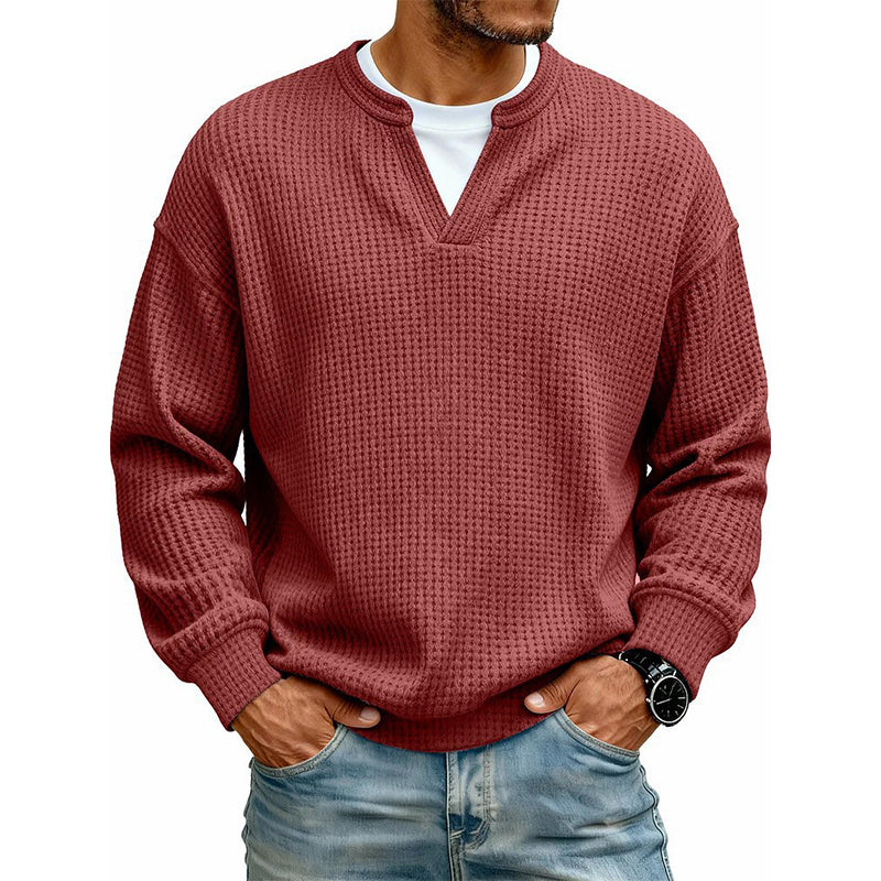 Alden - Refined Waffle Knit Pullover | By Mason & Reed London