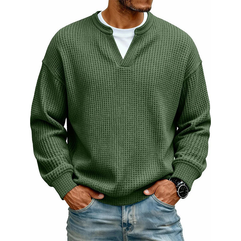 Alden - Refined Waffle Knit Pullover | By Mason & Reed London