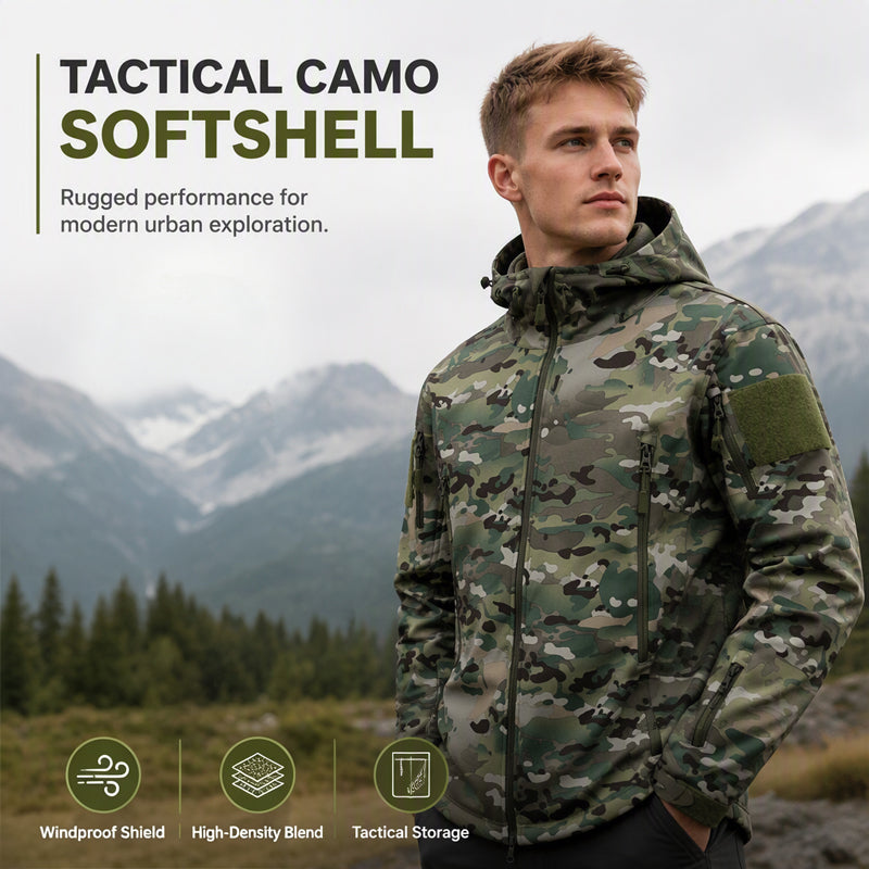 Alonzo - Caius - Tactical Outdoor Camo Jacket | By Mason & Reed London