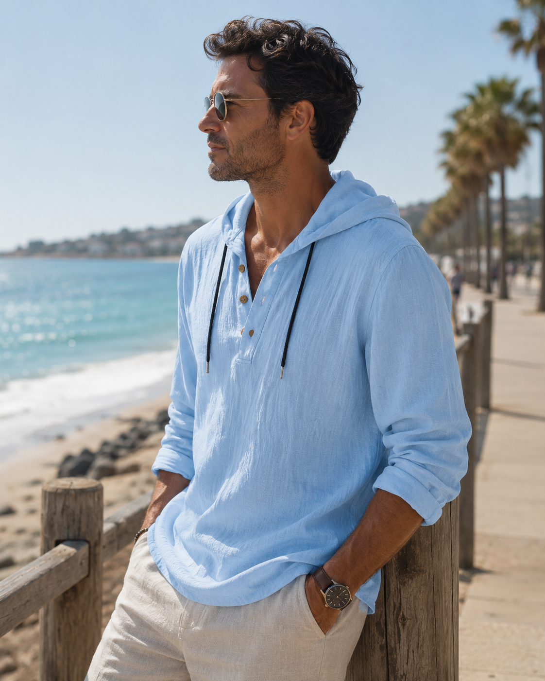 Tiernan - Relaxed Utility Hoodie Shirt | By Mason & Reed London