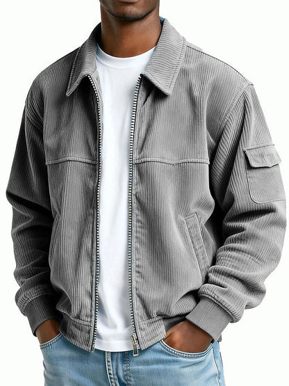 Ricky - Classic Textured Zip Jacket | By Mason & Reed London