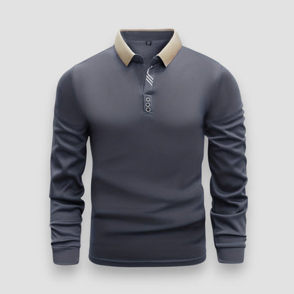 Caleb - Smart Casual Long Sleeve Polo | By Mason & Reed London
