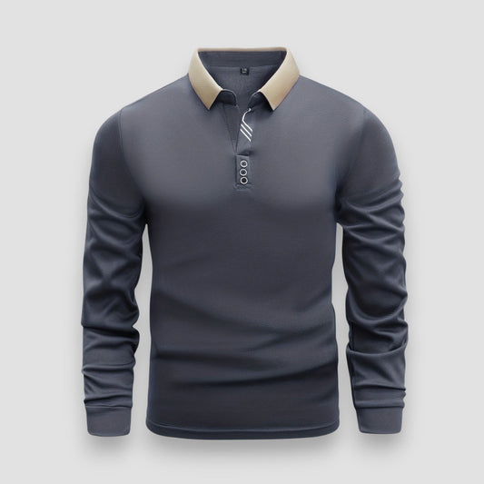 Caleb - Smart Casual Long Sleeve Polo | By Mason & Reed London