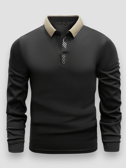 Caleb - Smart Casual Long Sleeve Polo | By Mason & Reed London