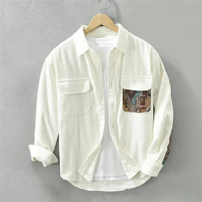 Mercer - Textured Patchwork Button-Up Shirt | By Mason & Reed London